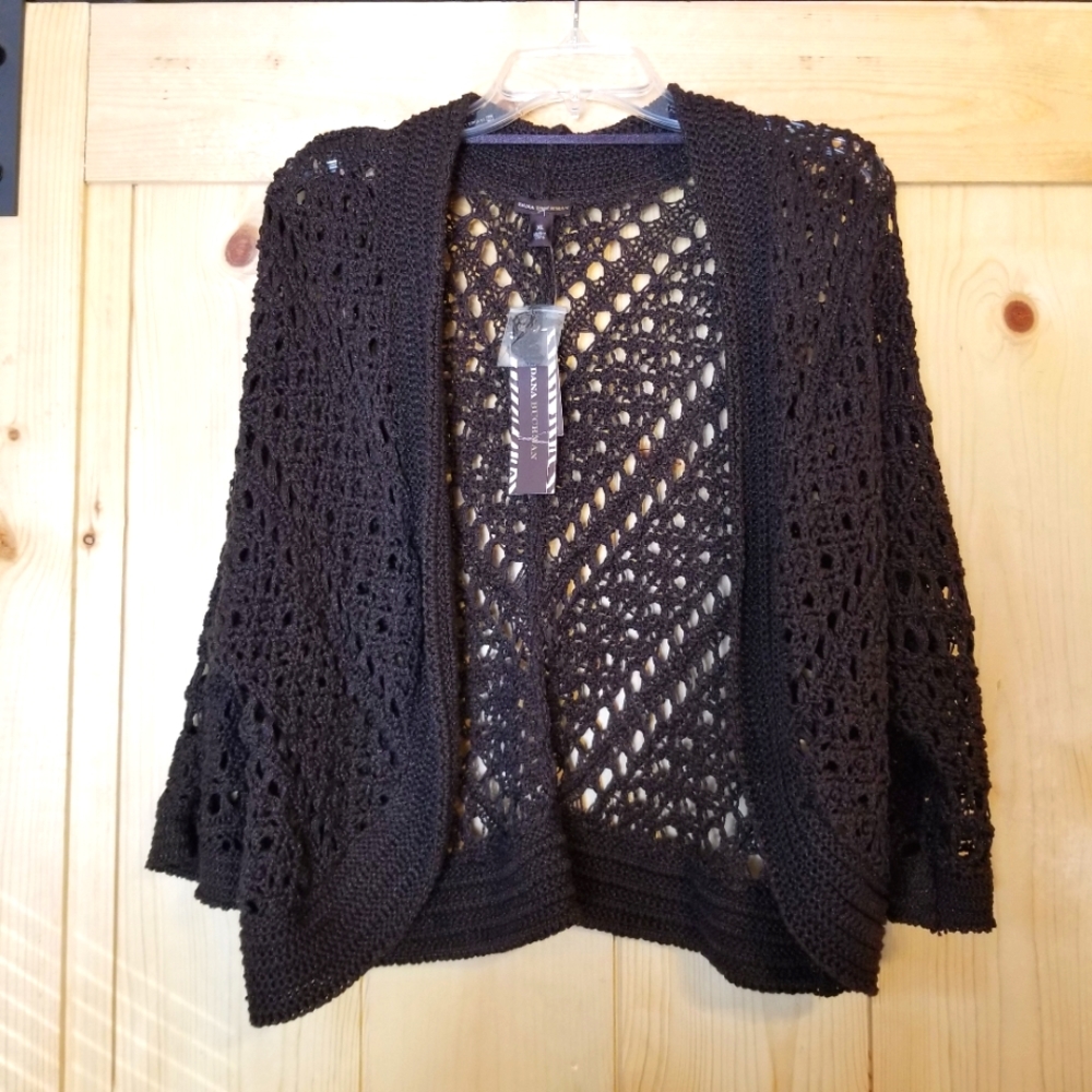 Dana Buchman Bolero Short Shrug Open Cardigan Sweater NWT